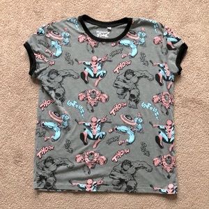Marvel Comics T-shirt, size large juniors